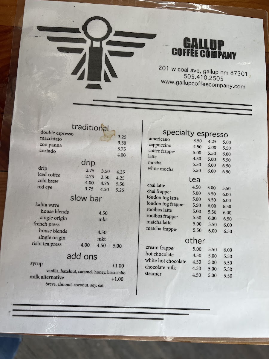 Menu Gallup Coffee Company-3