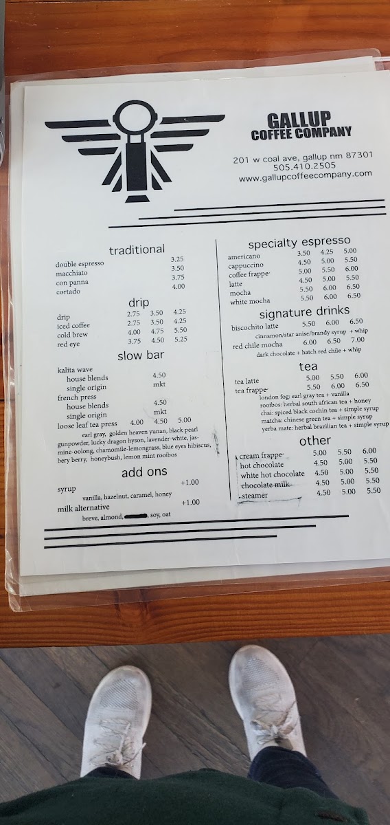 Menu Gallup Coffee Company-4