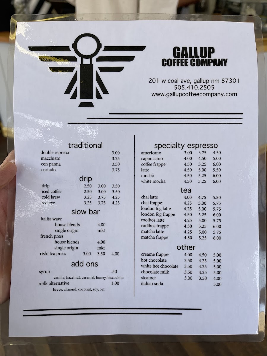 Menu Gallup Coffee Company-5