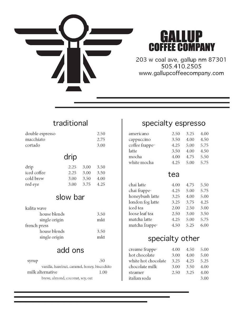 Menu Gallup Coffee Company-6